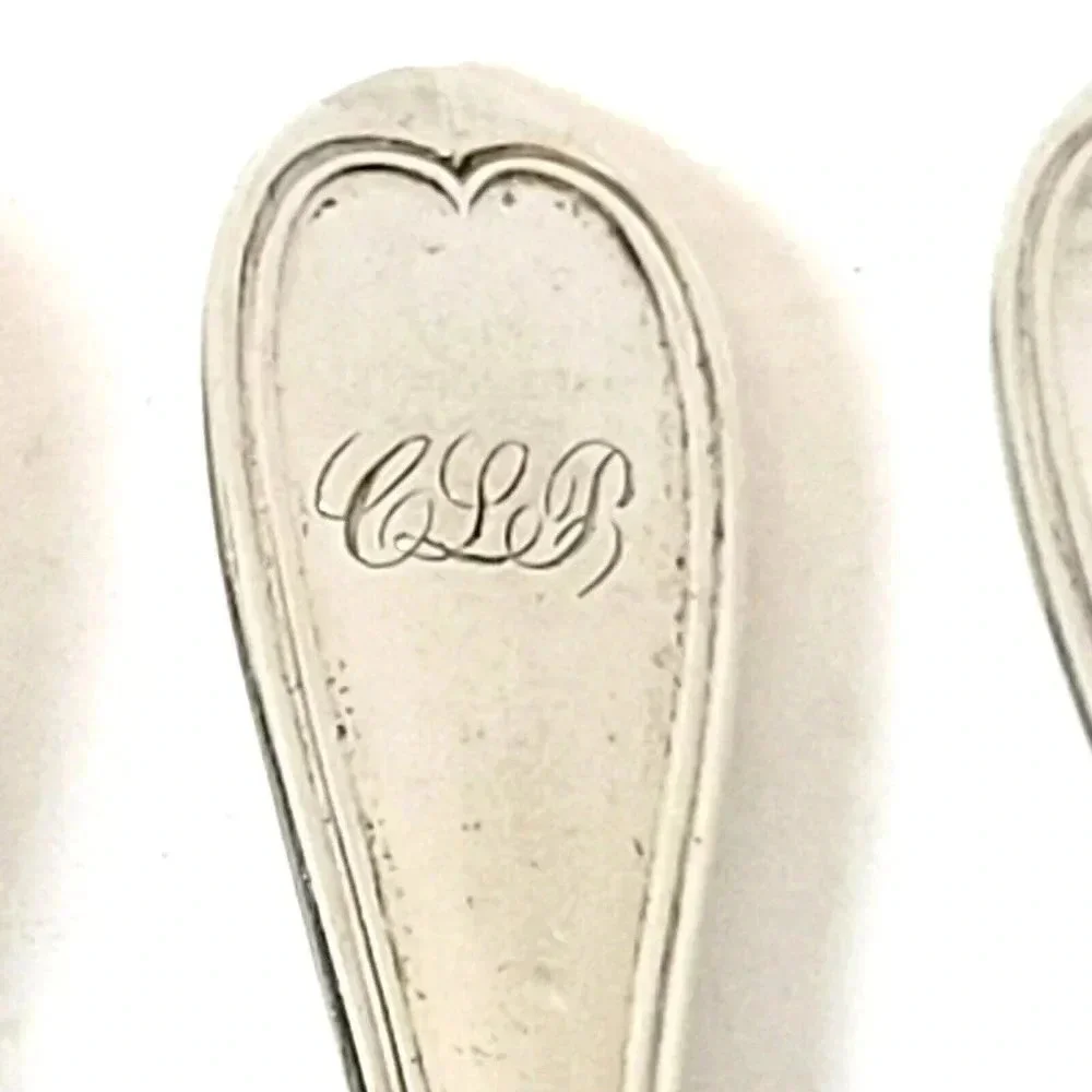 Bigelow Bros. & Kennard Nut Picks Set of 12 Antique 1853 Monogrammed 5